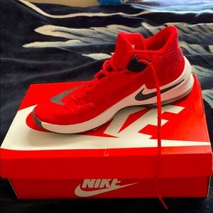 Nike basketball shoes red and red lace
